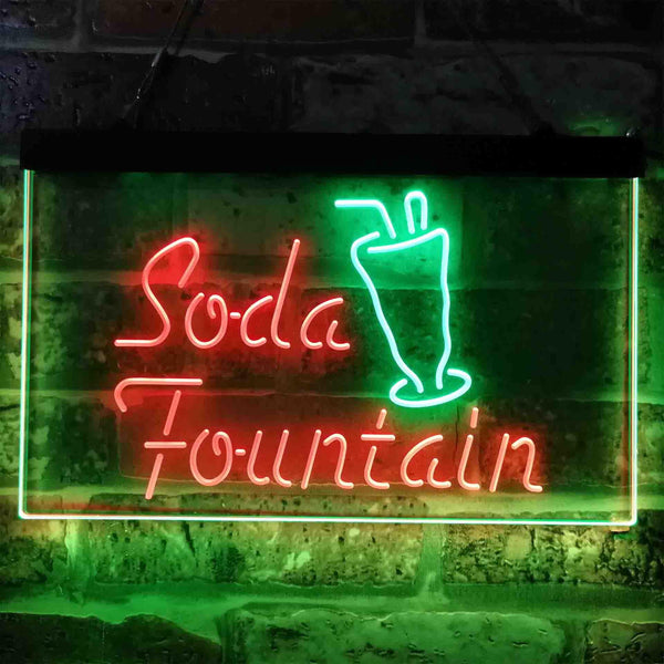 ADVPRO Soda Fountain Cafe Dual Color LED Neon Sign st6-i3816 - Green & Red