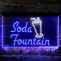 ADVPRO Soda Fountain Cafe Dual Color LED Neon Sign st6-i3816 - White & Blue