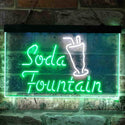 ADVPRO Soda Fountain Cafe Dual Color LED Neon Sign st6-i3816 - White & Green