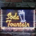 ADVPRO Soda Fountain Cafe Dual Color LED Neon Sign st6-i3816 - White & Yellow