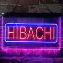 ADVPRO Hibachi Fire Bowl Food Dual Color LED Neon Sign st6-i3818 - Blue & Red