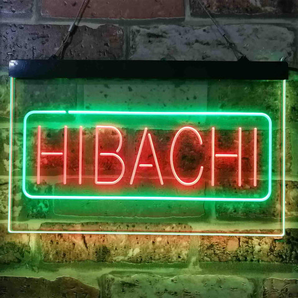 ADVPRO Hibachi Fire Bowl Food Dual Color LED Neon Sign st6-i3818 - Green & Red