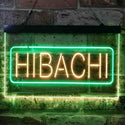 ADVPRO Hibachi Fire Bowl Food Dual Color LED Neon Sign st6-i3818 - Green & Yellow