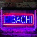 ADVPRO Hibachi Fire Bowl Food Dual Color LED Neon Sign st6-i3818 - Red & Blue