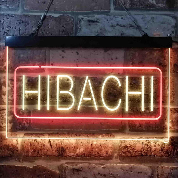 ADVPRO Hibachi Fire Bowl Food Dual Color LED Neon Sign st6-i3818 - Red & Yellow