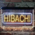ADVPRO Hibachi Fire Bowl Food Dual Color LED Neon Sign st6-i3818 - White & Yellow