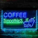 ADVPRO Coffee Smoothies Dual Color LED Neon Sign st6-i3819 - Green & Blue