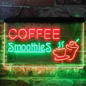 ADVPRO Coffee Smoothies Dual Color LED Neon Sign st6-i3819 - Green & Red