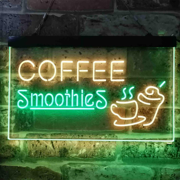 ADVPRO Coffee Smoothies Dual Color LED Neon Sign st6-i3819 - Green & Yellow