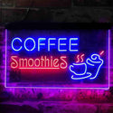 ADVPRO Coffee Smoothies Dual Color LED Neon Sign st6-i3819 - Red & Blue