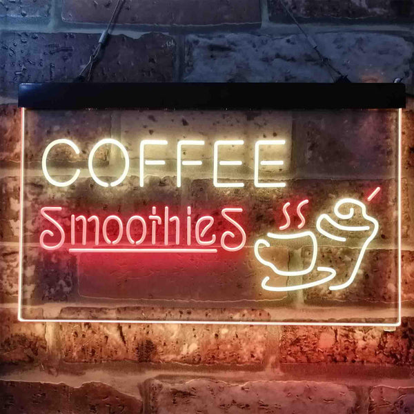 ADVPRO Coffee Smoothies Dual Color LED Neon Sign st6-i3819 - Red & Yellow