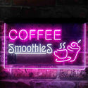 ADVPRO Coffee Smoothies Dual Color LED Neon Sign st6-i3819 - White & Purple