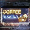 ADVPRO Coffee Smoothies Dual Color LED Neon Sign st6-i3819 - White & Yellow