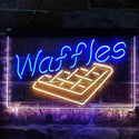 ADVPRO Waffles Snack Cafe Dual Color LED Neon Sign st6-i3820 - Blue & Yellow