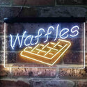 ADVPRO Waffles Snack Cafe Dual Color LED Neon Sign st6-i3820 - White & Yellow