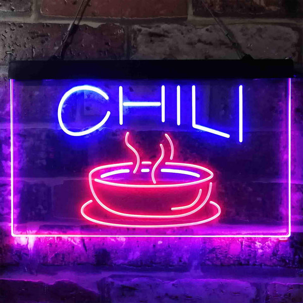 ADVPRO Chili Cafe Shop Dual Color LED Neon Sign st6-i3821 - Blue & Red