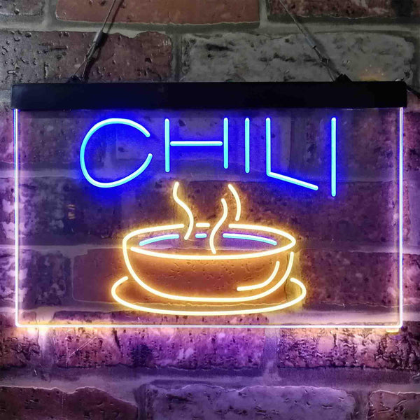 ADVPRO Chili Cafe Shop Dual Color LED Neon Sign st6-i3821 - Blue & Yellow