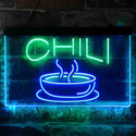 ADVPRO Chili Cafe Shop Dual Color LED Neon Sign st6-i3821 - Green & Blue