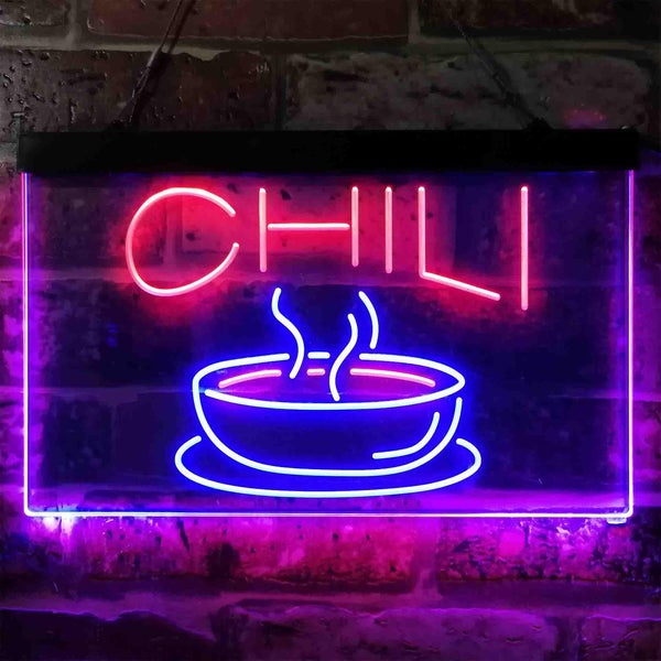 ADVPRO Chili Cafe Shop Dual Color LED Neon Sign st6-i3821 - Red & Blue