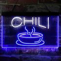 ADVPRO Chili Cafe Shop Dual Color LED Neon Sign st6-i3821 - White & Blue