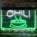 ADVPRO Chili Cafe Shop Dual Color LED Neon Sign st6-i3821 - White & Green