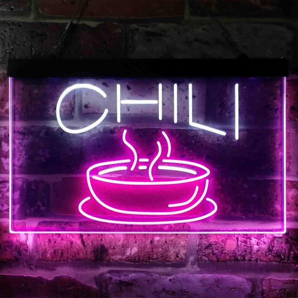 ADVPRO Chili Cafe Shop Dual Color LED Neon Sign st6-i3821 - White & Purple