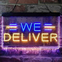 ADVPRO We Delivery Shop Display Dual Color LED Neon Sign st6-i3822 - Blue & Yellow