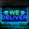 ADVPRO We Delivery Shop Display Dual Color LED Neon Sign st6-i3822 - Green & Blue