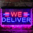 ADVPRO We Delivery Shop Display Dual Color LED Neon Sign st6-i3822 - Red & Blue