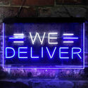 ADVPRO We Delivery Shop Display Dual Color LED Neon Sign st6-i3822 - White & Blue