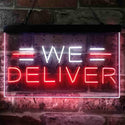 ADVPRO We Delivery Shop Display Dual Color LED Neon Sign st6-i3822 - White & Red