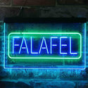 ADVPRO Falafel Middle East Street Food Dual Color LED Neon Sign st6-i3823 - Green & Blue