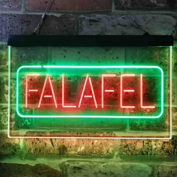ADVPRO Falafel Middle East Street Food Dual Color LED Neon Sign st6-i3823 - Green & Red