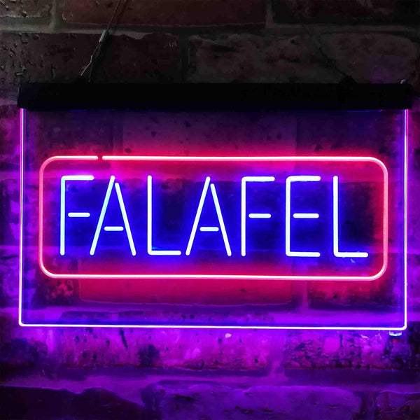 ADVPRO Falafel Middle East Street Food Dual Color LED Neon Sign st6-i3823 - Red & Blue