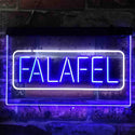 ADVPRO Falafel Middle East Street Food Dual Color LED Neon Sign st6-i3823 - White & Blue