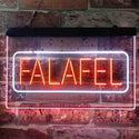 ADVPRO Falafel Middle East Street Food Dual Color LED Neon Sign st6-i3823 - White & Orange