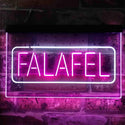 ADVPRO Falafel Middle East Street Food Dual Color LED Neon Sign st6-i3823 - White & Purple