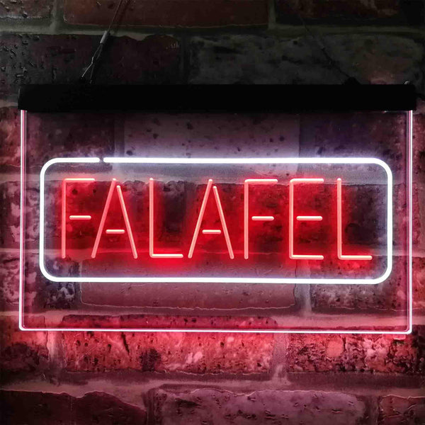 ADVPRO Falafel Middle East Street Food Dual Color LED Neon Sign st6-i3823 - White & Red