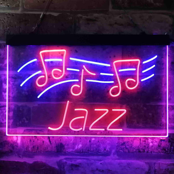 ADVPRO Jazz Live Music Dual Color LED Neon Sign st6-i3824 - Blue & Red