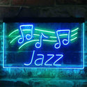 ADVPRO Jazz Live Music Dual Color LED Neon Sign st6-i3824 - Green & Blue