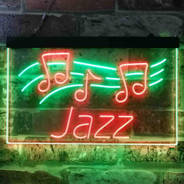 ADVPRO Jazz Live Music Dual Color LED Neon Sign st6-i3824 - Green & Red