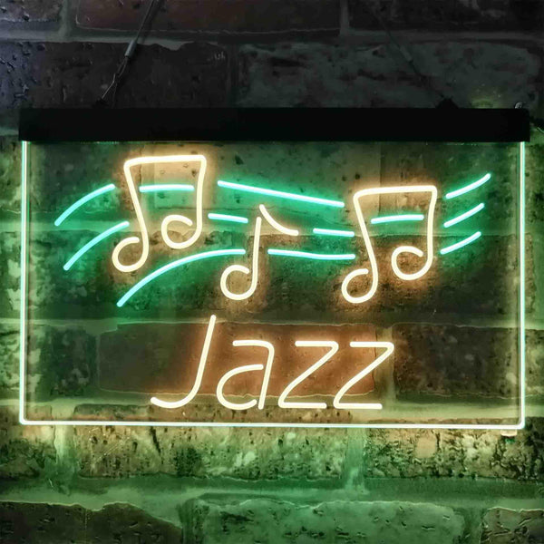 ADVPRO Jazz Live Music Dual Color LED Neon Sign st6-i3824 - Green & Yellow