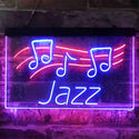 ADVPRO Jazz Live Music Dual Color LED Neon Sign st6-i3824 - Red & Blue