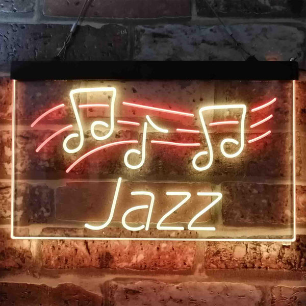 ADVPRO Jazz Live Music Dual Color LED Neon Sign st6-i3824 - Red & Yellow