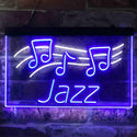 ADVPRO Jazz Live Music Dual Color LED Neon Sign st6-i3824 - White & Blue