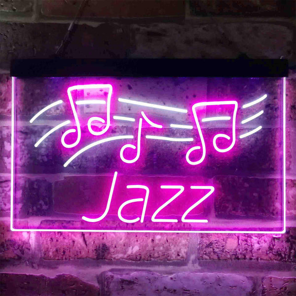 ADVPRO Jazz Live Music Dual Color LED Neon Sign st6-i3824 - White & Purple