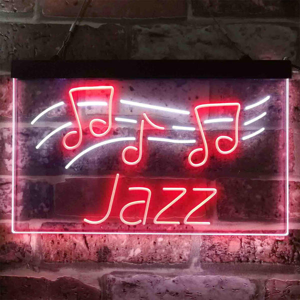 ADVPRO Jazz Live Music Dual Color LED Neon Sign st6-i3824 - White & Red