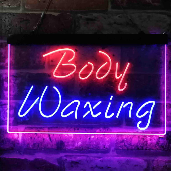ADVPRO Body Waxing Beauty Salon Dual Color LED Neon Sign st6-i3825 - Blue & Red