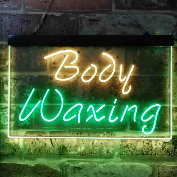 ADVPRO Body Waxing Beauty Salon Dual Color LED Neon Sign st6-i3825 - Green & Yellow