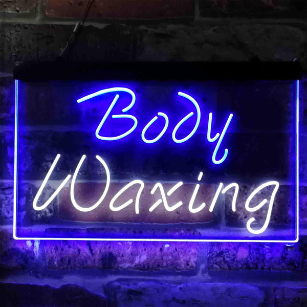 ADVPRO Body Waxing Beauty Salon Dual Color LED Neon Sign st6-i3825 - White & Blue